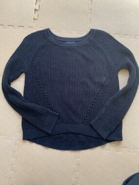 Gap Black Knit Crew Neck Sweater M